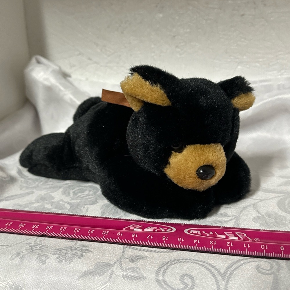 Black and Brown Plush Bear